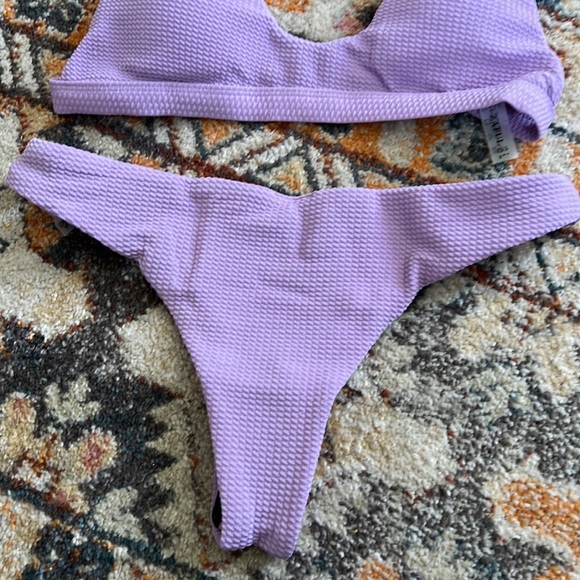 NWT Zaful Scoop Neck Lilac Two Piece Bikini - Picture 3 of 7